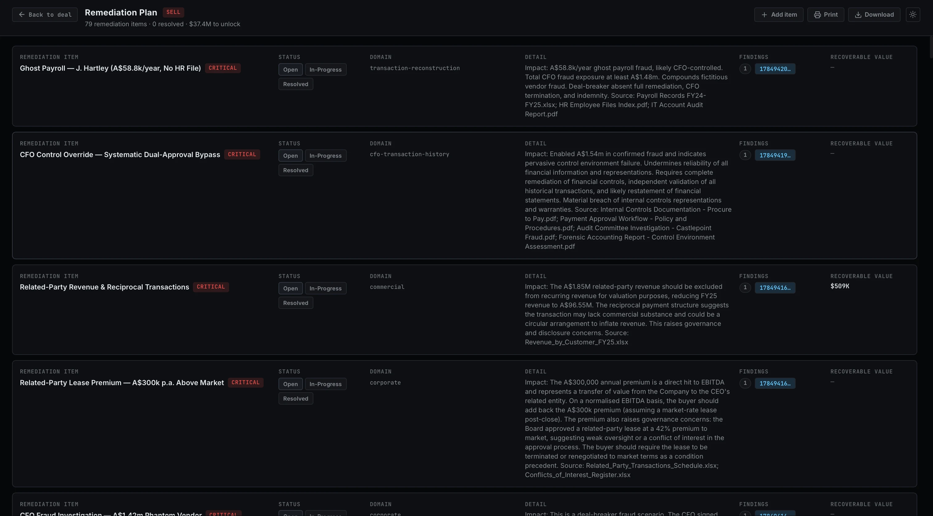 Recursys remediation plan